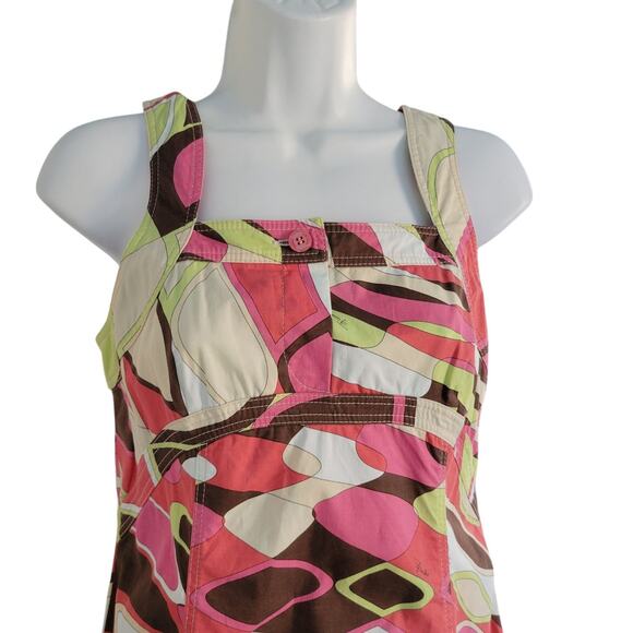 Vintage Emilio Pucci Mid Century Phicodelic Print Dress Size 6 Cotton Jersey - Picture 3 of 16